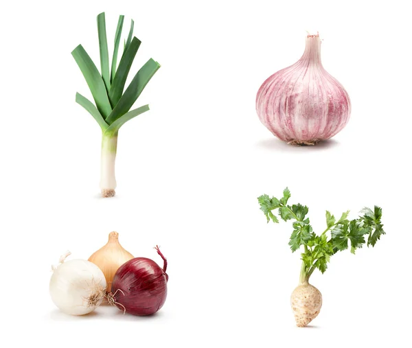 Légumes sur fond blanc Photo De Stock