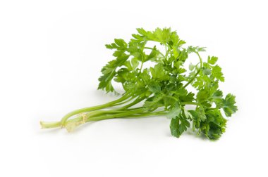 Maydanoz beyaz bir arkaplanda izole