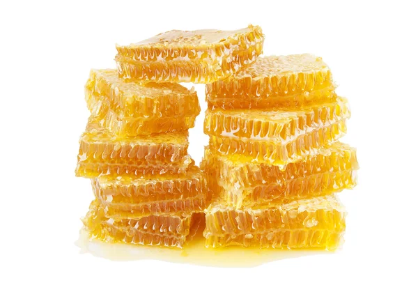 Honungskakor isolerad på en vit bakgrund — Stockfoto