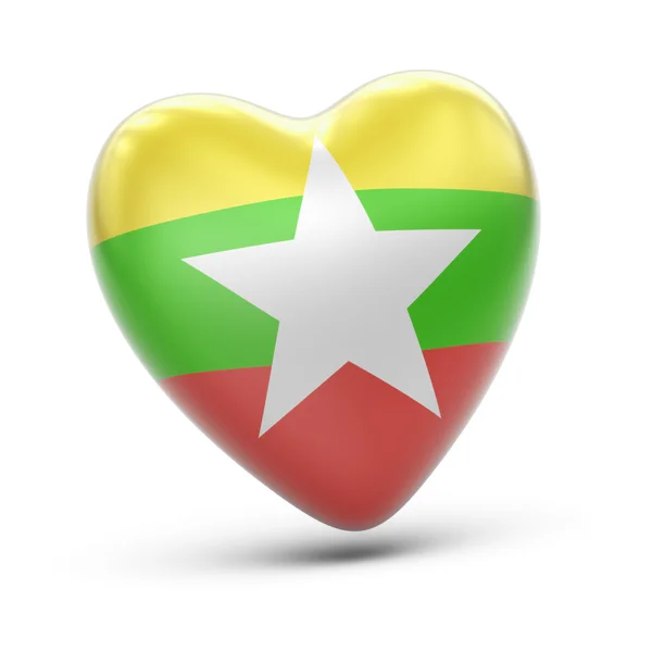 Myanmarská vlajka — Stock fotografie