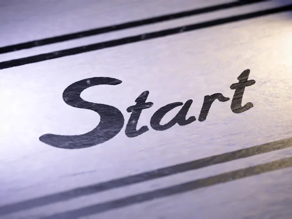 "Start "op papier — Stockfoto