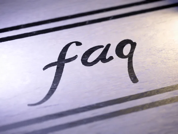 "faq "auf Papier — Stockfoto