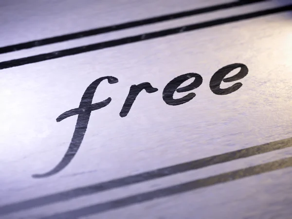 "free" on paper — Stock Photo, Image
