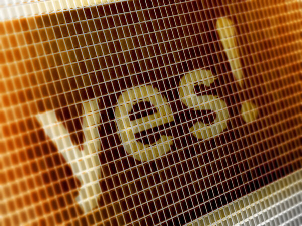 "yes" on screen