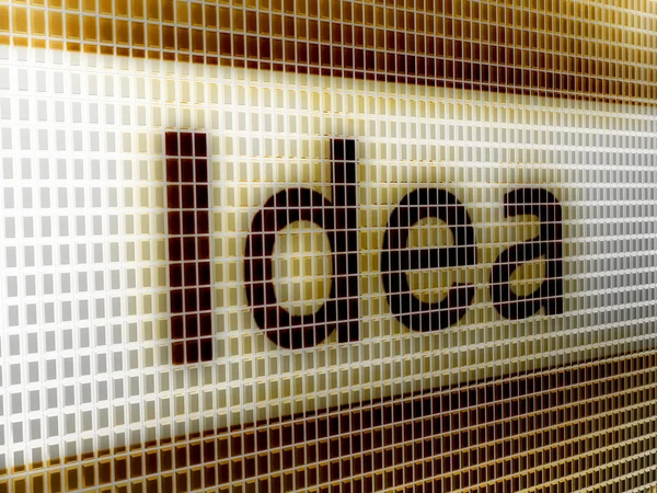 "idea" on screen — Stock Photo, Image