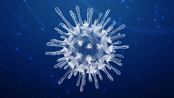 Viruse Isolato Sfondo Astratto Blu Illustrazione — Foto Stock