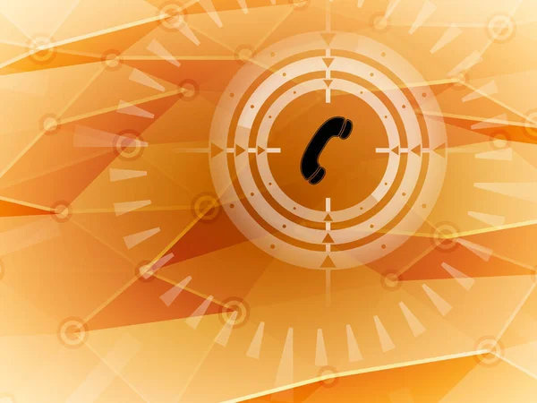 Sight Aiming Call Icon Detected Cyberspace Research Tech Orange Background — Stock Photo, Image