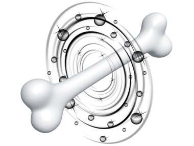 Beyaz arka planda insan kemiğinin iyileşmesi. 3B illüstrasyon.