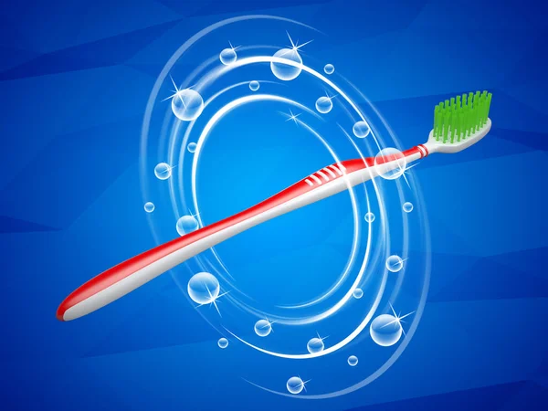 Escova Dentes Fundo Azul Ilustração — Fotografia de Stock