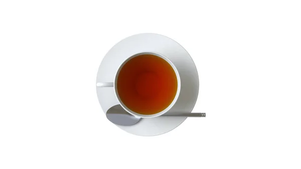 Teetasse Isoliert Auf Weißem Hintergrund Illustration — Stockfoto