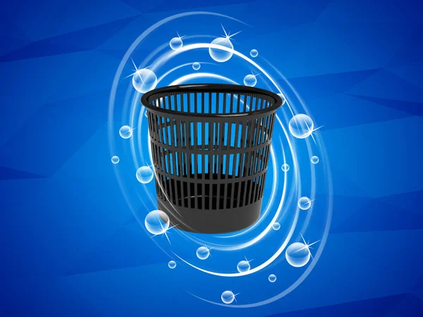 Waste Basket Isolated White Background Illustration — Stock Photo, Image