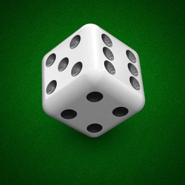 Dice Green Casino Table Illustration — Stock Photo, Image