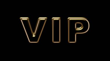 VIP siyah arka planda izole edildi. Görüntü.
