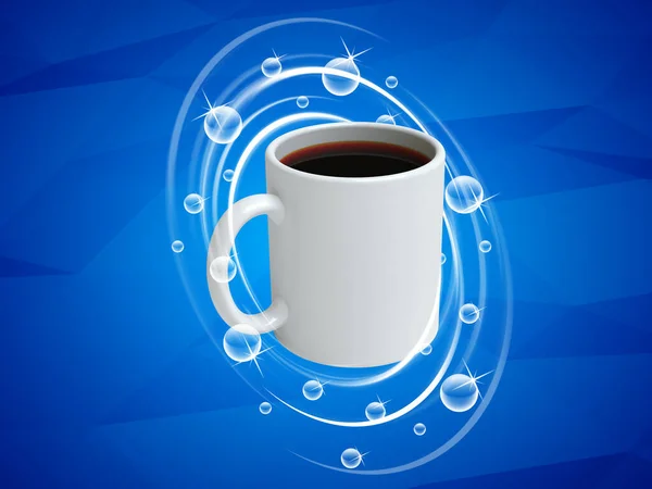 Mug Abstract Blue Background Symbol Recreation Illustration — Stock Photo, Image