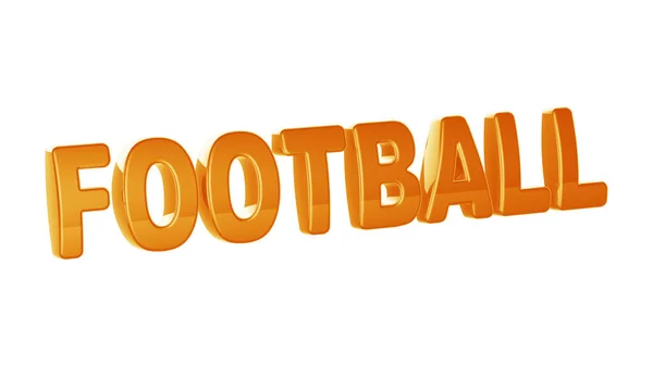 Orange Word Football Isolated White Background Illustration — Stock Photo, Image