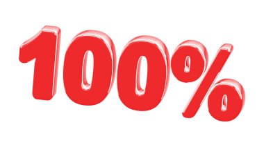 İndirim simgesi beyaz arkaplanda izole edildi. 3B illüstrasyon.