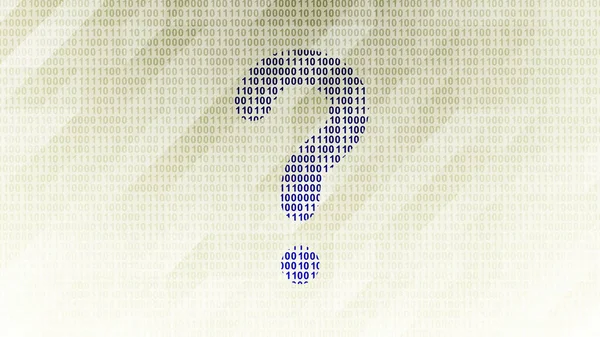 Ερωτηματικό Σήμα Στον Δυαδικό Κώδικα Σειρά Των Κομματιών Εικονογράφηση — Φωτογραφία Αρχείου