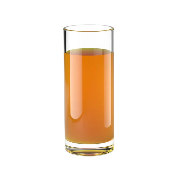 Склянка Апельсиновим Соком Ізольована Білому Тлі Ілюстрація — стокове фото