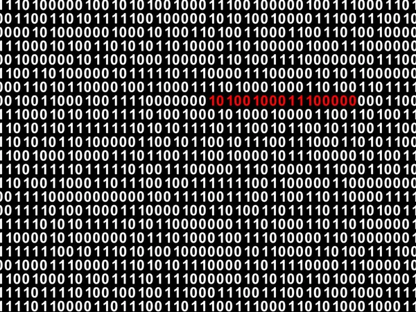 Error Espía Código Binario Matriz Bits Ilustración — Foto de Stock