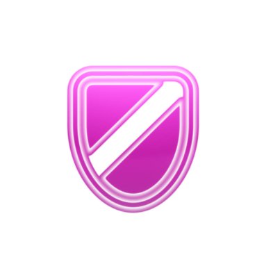 Kırmızı kalkan simgesi beyaz arkaplanda izole edildi. Görüntü.