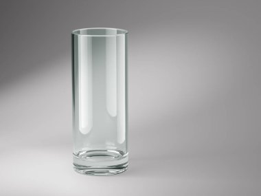 Cam gri arka planda izole edilmiş. 3B Görüntü.