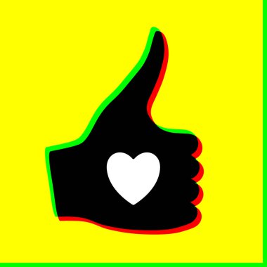 Sarı arkaplanda izole edilmiş bir simge gibi. Görüntü.