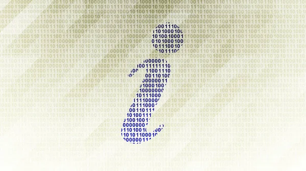 Internet Symbol Auf Binärcode Bit Array Illustration — Stockfoto