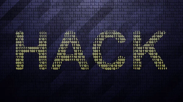 Word Hack Código Binario Matriz Bits Ilustración —  Fotos de Stock