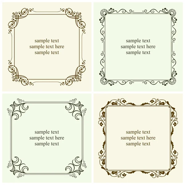 Decorative text frames — Stock Vector