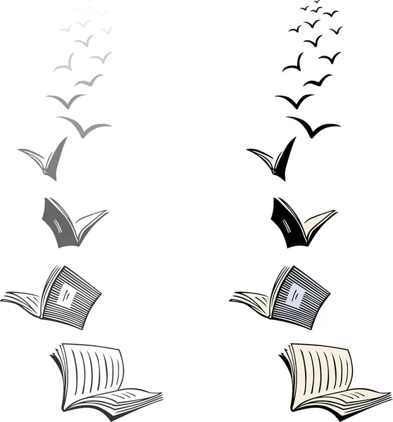 Létající knihy — Stockový vektor
