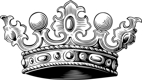 Valuable crown — Stock Vector