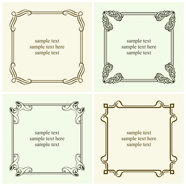 Decorative text frames — Stock Vector