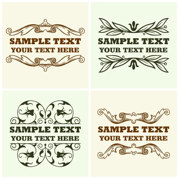 Marcos de texto decorativos — Vector de stock