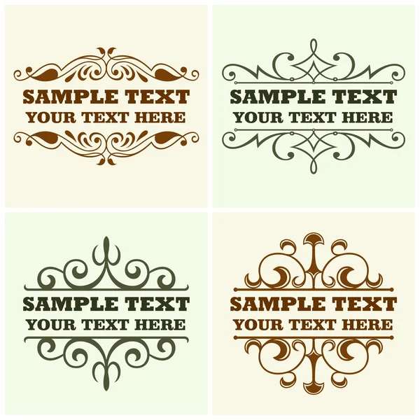 Marcos de texto decorativos — Vector de stock