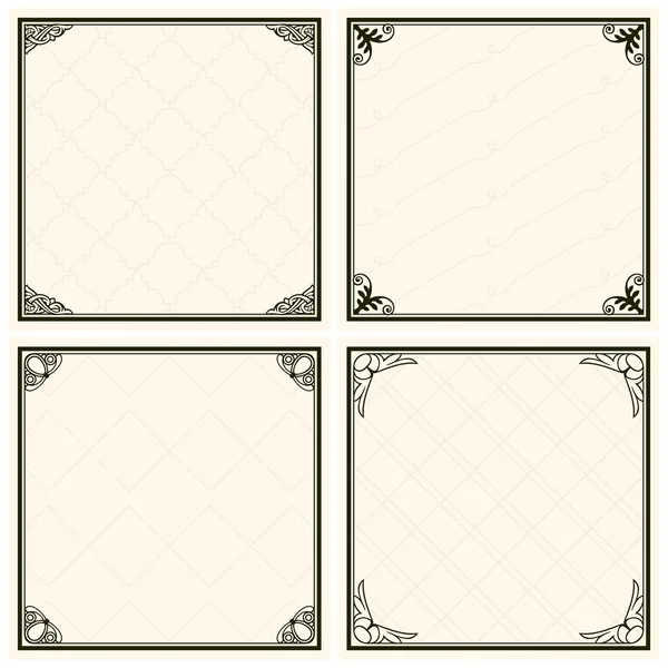 Decoratieve menu frames — Stockvector