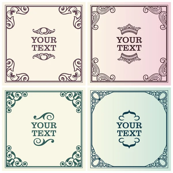 Decorative text frames — Stock Vector