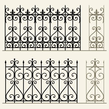 Railings and fences clipart