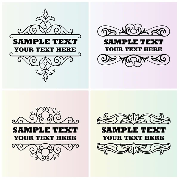 Marcos de texto decorativos — Vector de stock