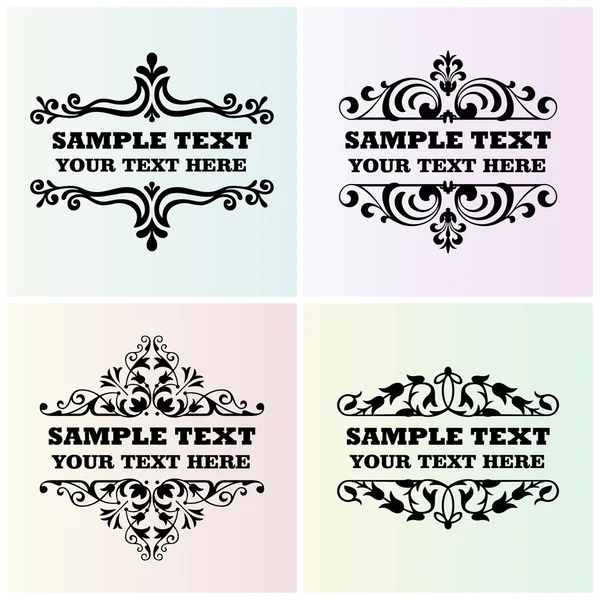 Decorative text frames — Stock Vector