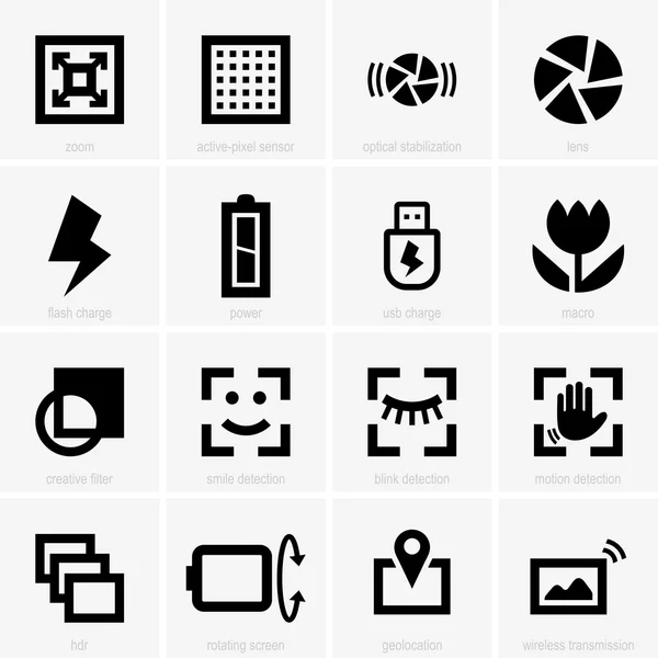 Iconos de fotos — Vector de stock