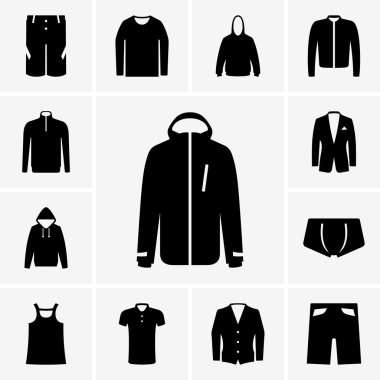 Man clothers icons clipart