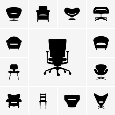 Modern chair icons