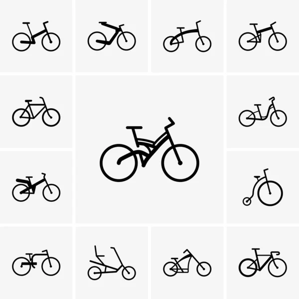 Иконки велосипедов — стоковый вектор