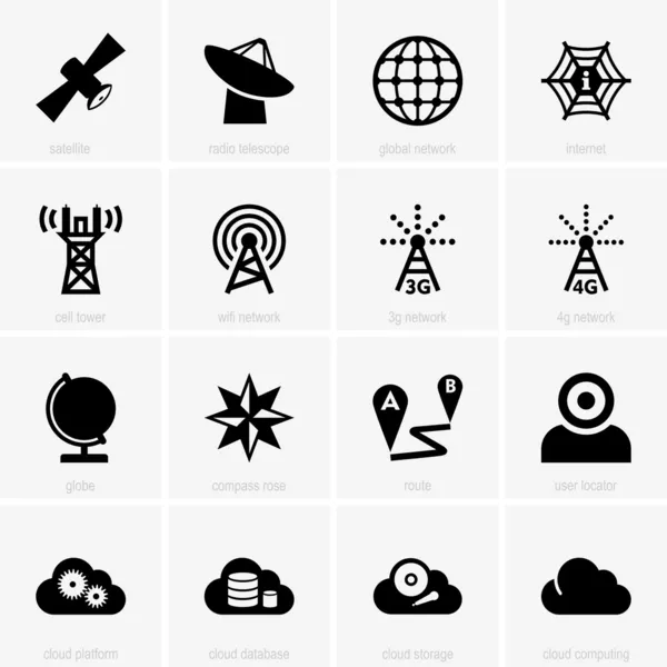 Iconos de comunicación — Vector de stock