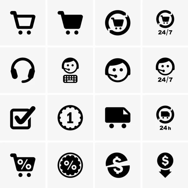 Iconos de compras — Vector de stock