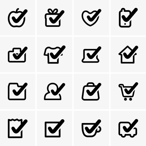 Check icons — Stock Vector