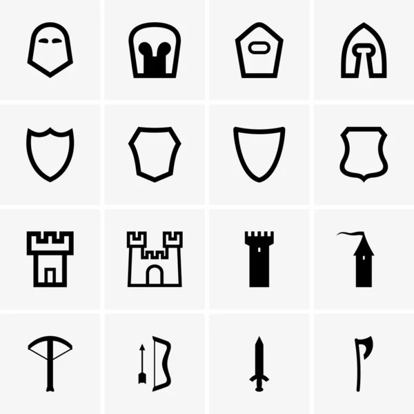 Medieval icons — Stock Vector