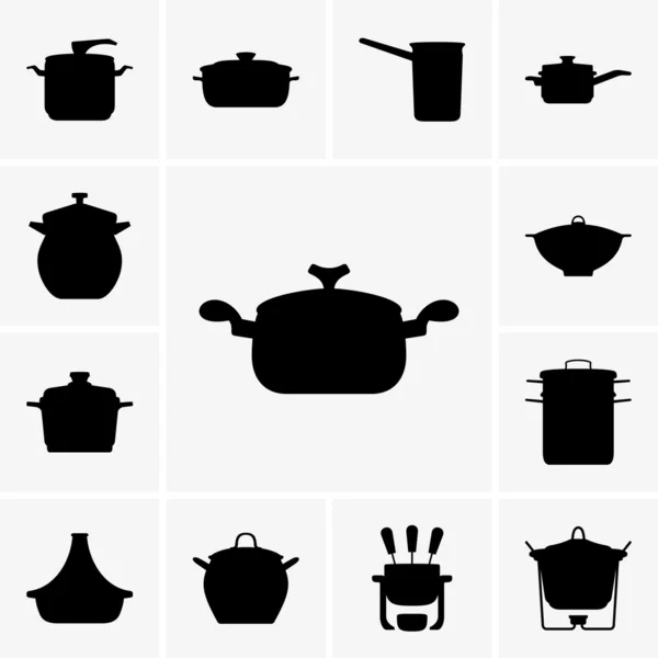 Pan icons — Stock Vector