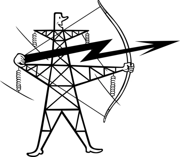 Transmisión de energía eléctrica — Archivo Imágenes Vectoriales