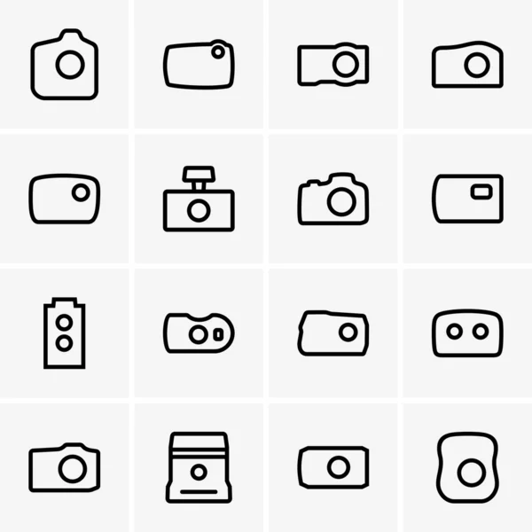 Иконки фотокамеры — стоковый вектор